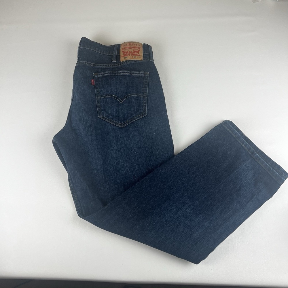 Levis 559 Relaxed Fit Jeans, Size 38 x 30- Blue Men's Cowboy Classic